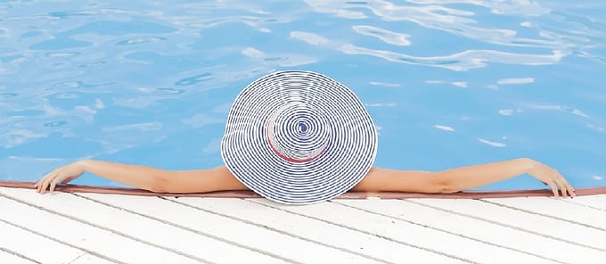 Woman at the swimming pool